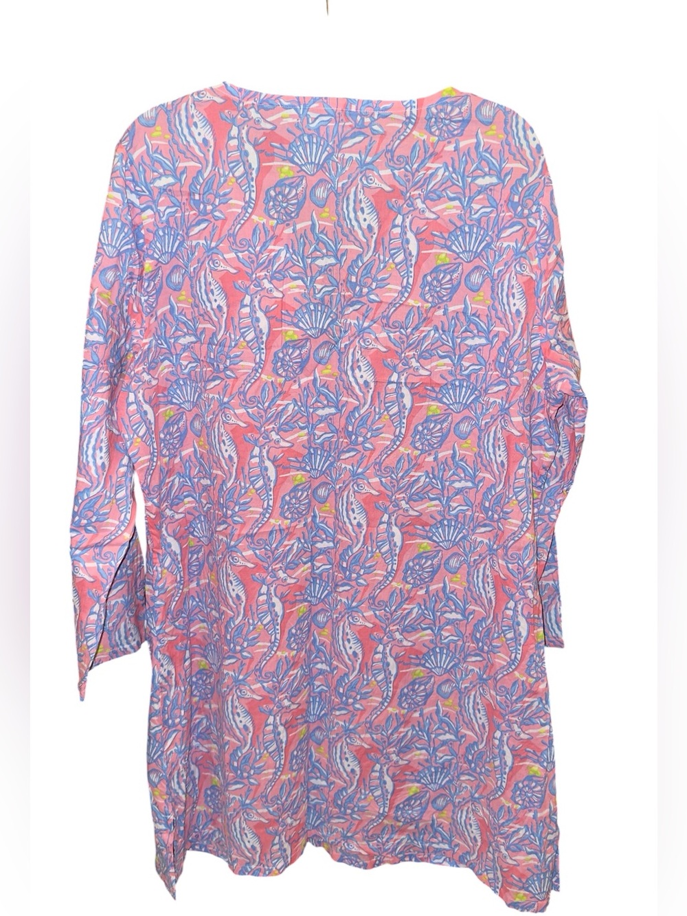 Vineyard Vines Seahorse & Seashell Print Cotton Dress – Size Large - Picture 5 of 6
